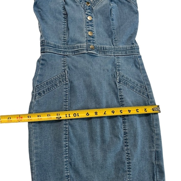 Nina Rossi Jean Overall Mini Dress Size Medium - Picture 4 of 11